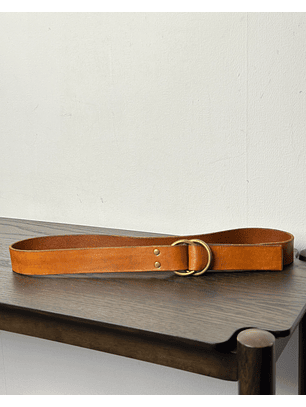 Cinturón de cuero camel