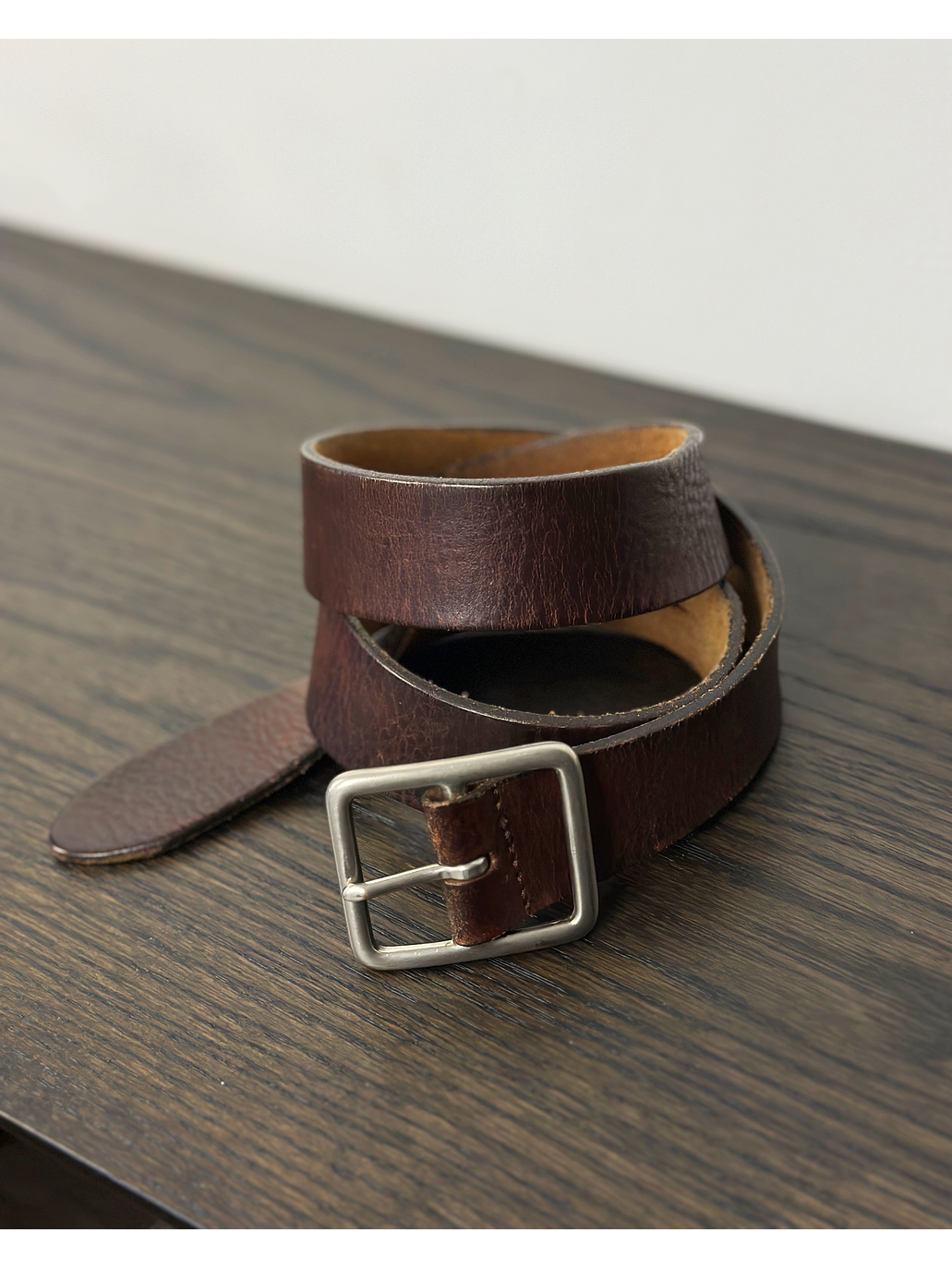 Cinturón de cuero café 3