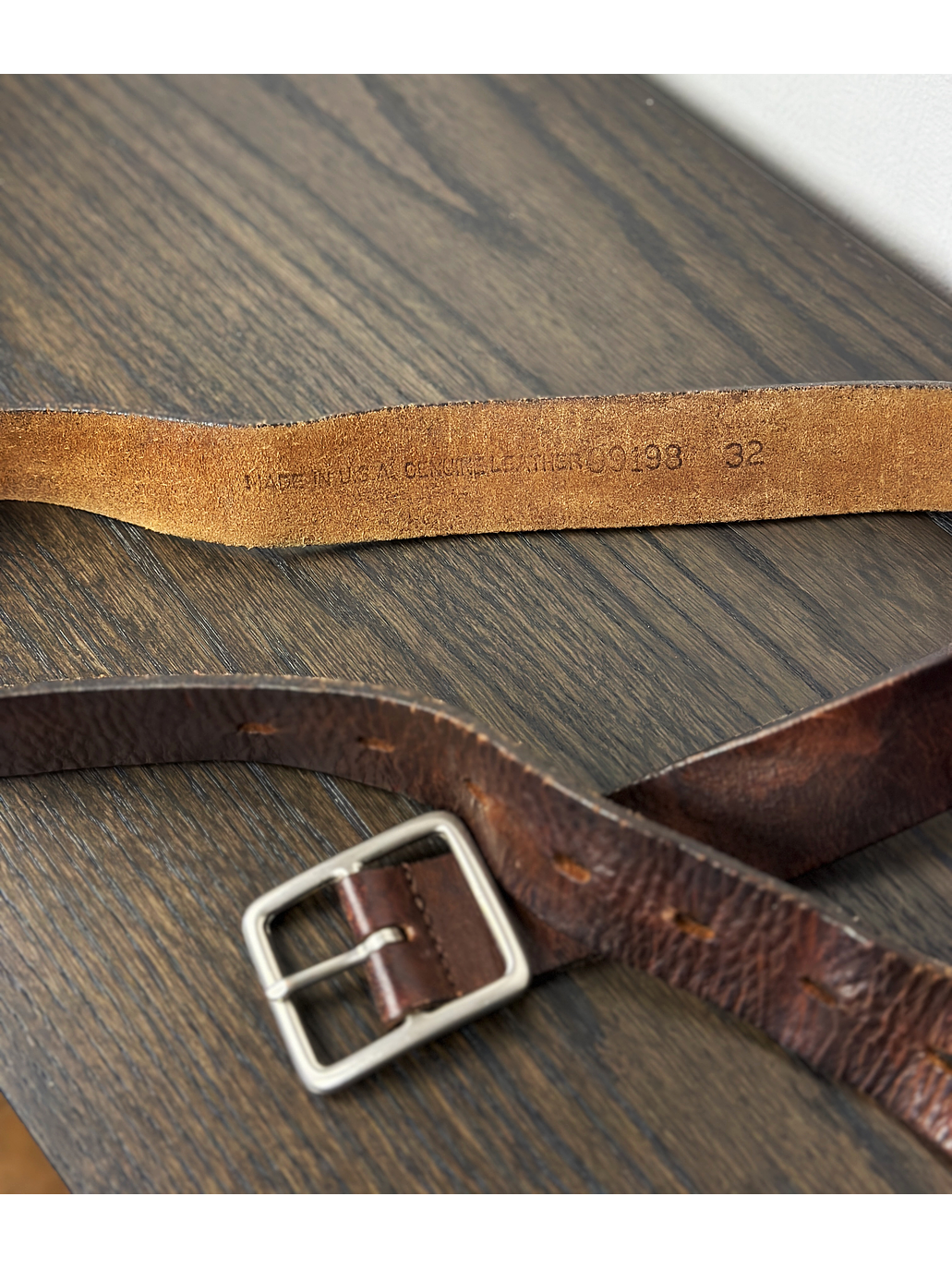 Cinturón de cuero café 5