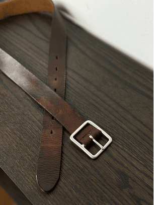 Cinturón de cuero café