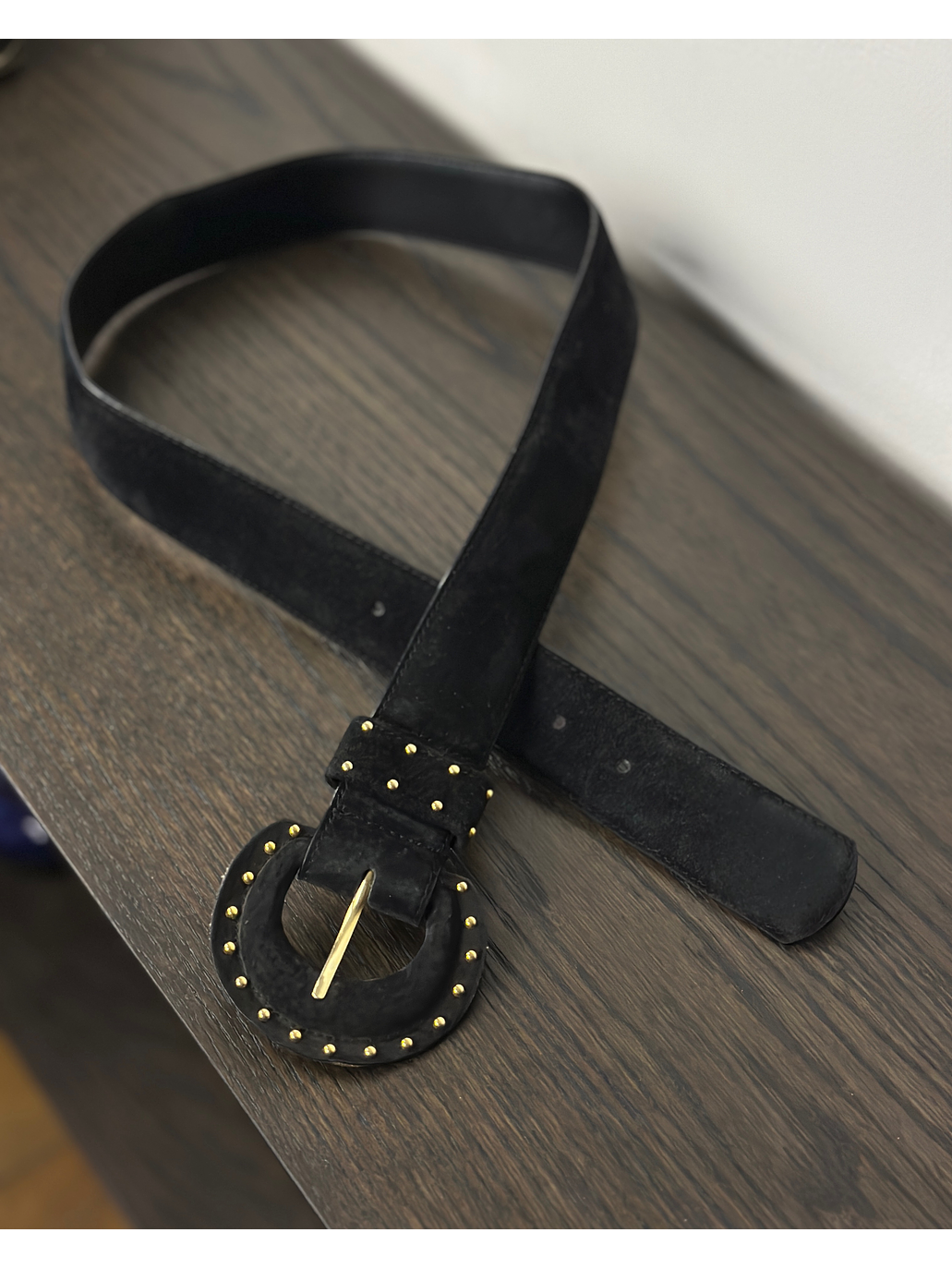 Cinturón negro de gamuza 2