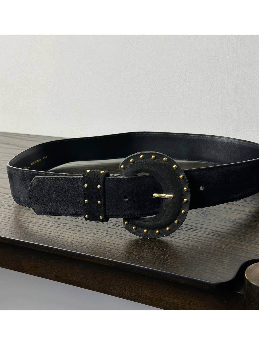 Cinturón negro de gamuza 5