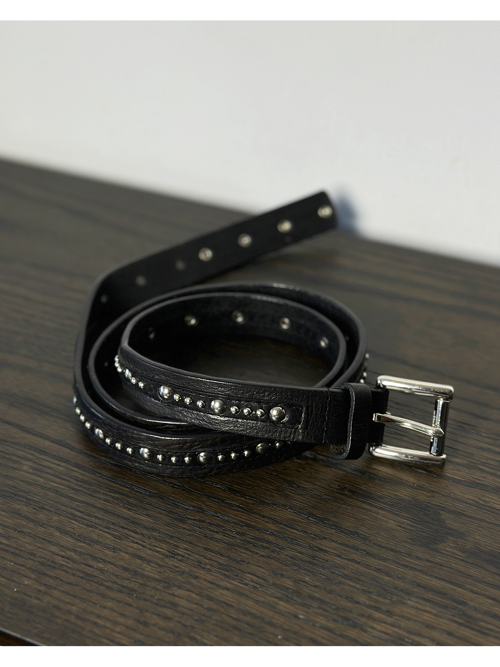 Cinturón negro de cuero 1