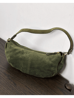 Cartera de gamuza verde