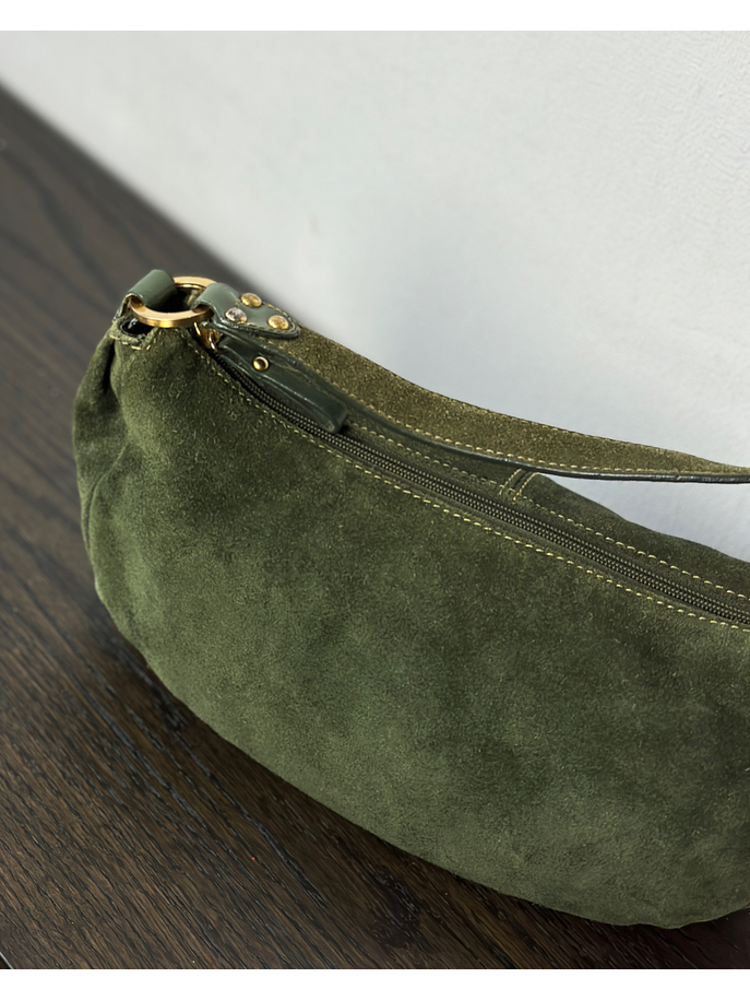 Cartera de gamuza verde 6