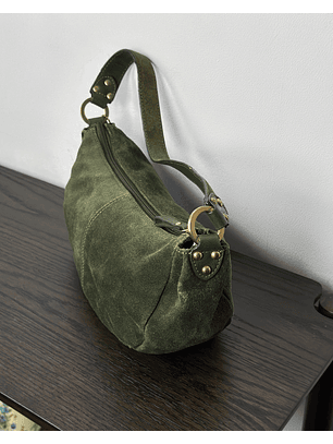 Cartera de gamuza verde