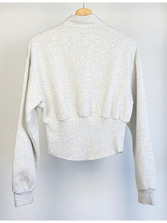 Polerón gris jaspeado con cierre 3