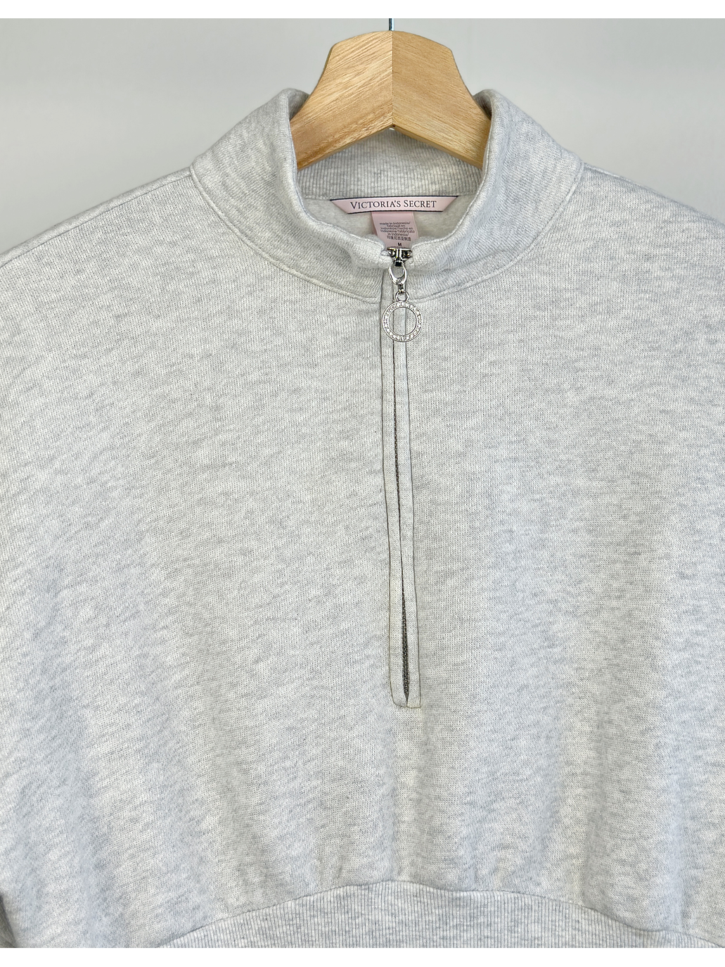 Polerón gris jaspeado con cierre 2