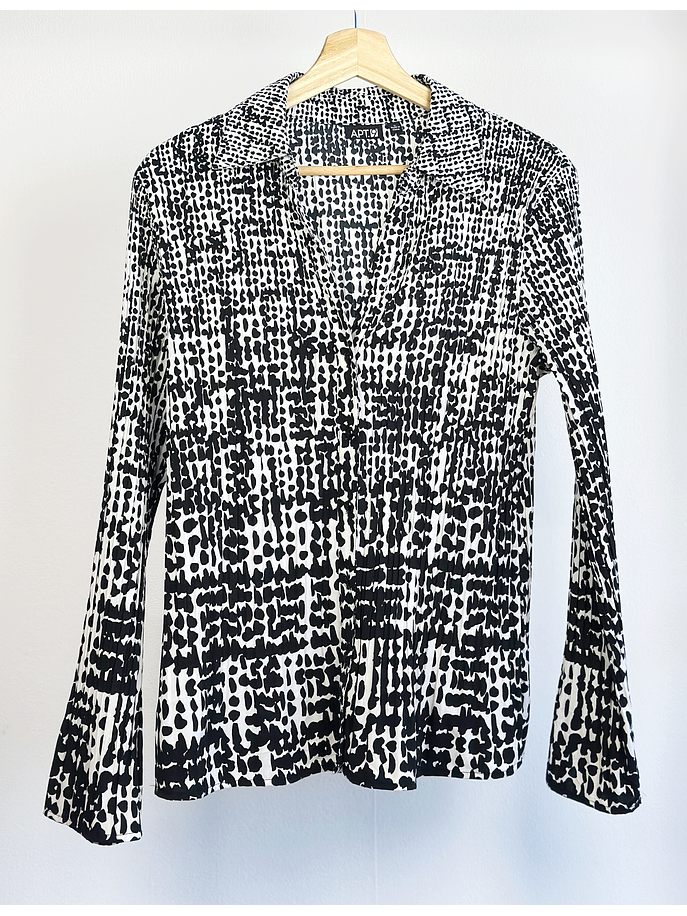 Camisa plisada estampada 1