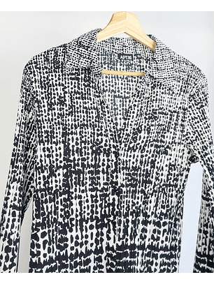 Camisa plisada estampada