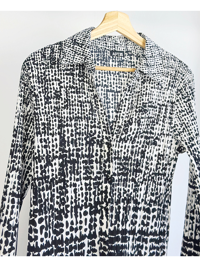 Camisa plisada estampada 2