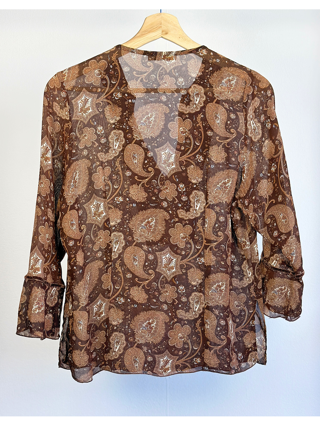 Blusa café estampada 2