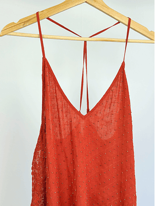 top terracota con mostacillas