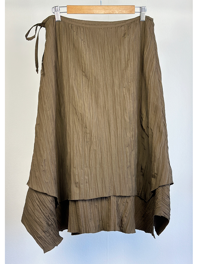 Falda plisada verde militar 3