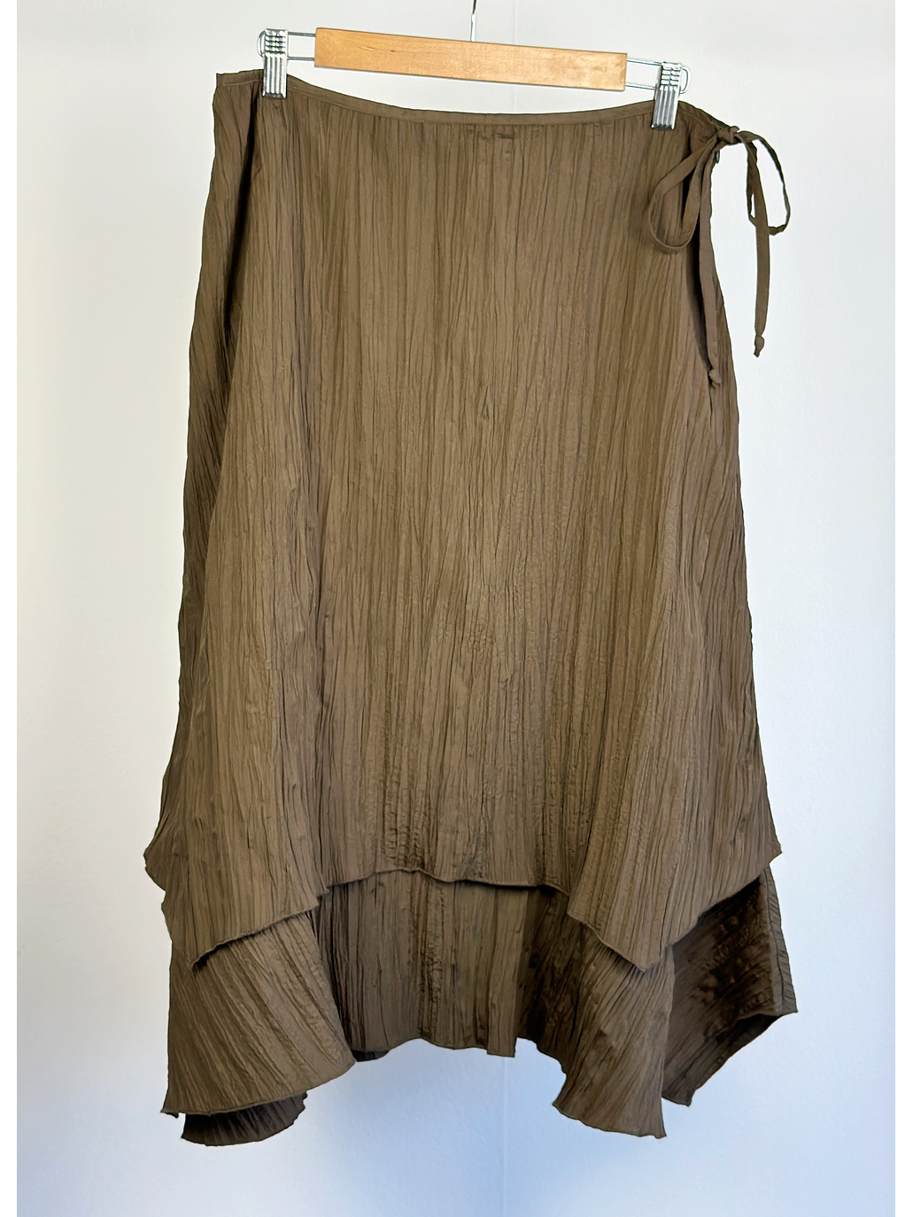 Falda plisada verde militar 1