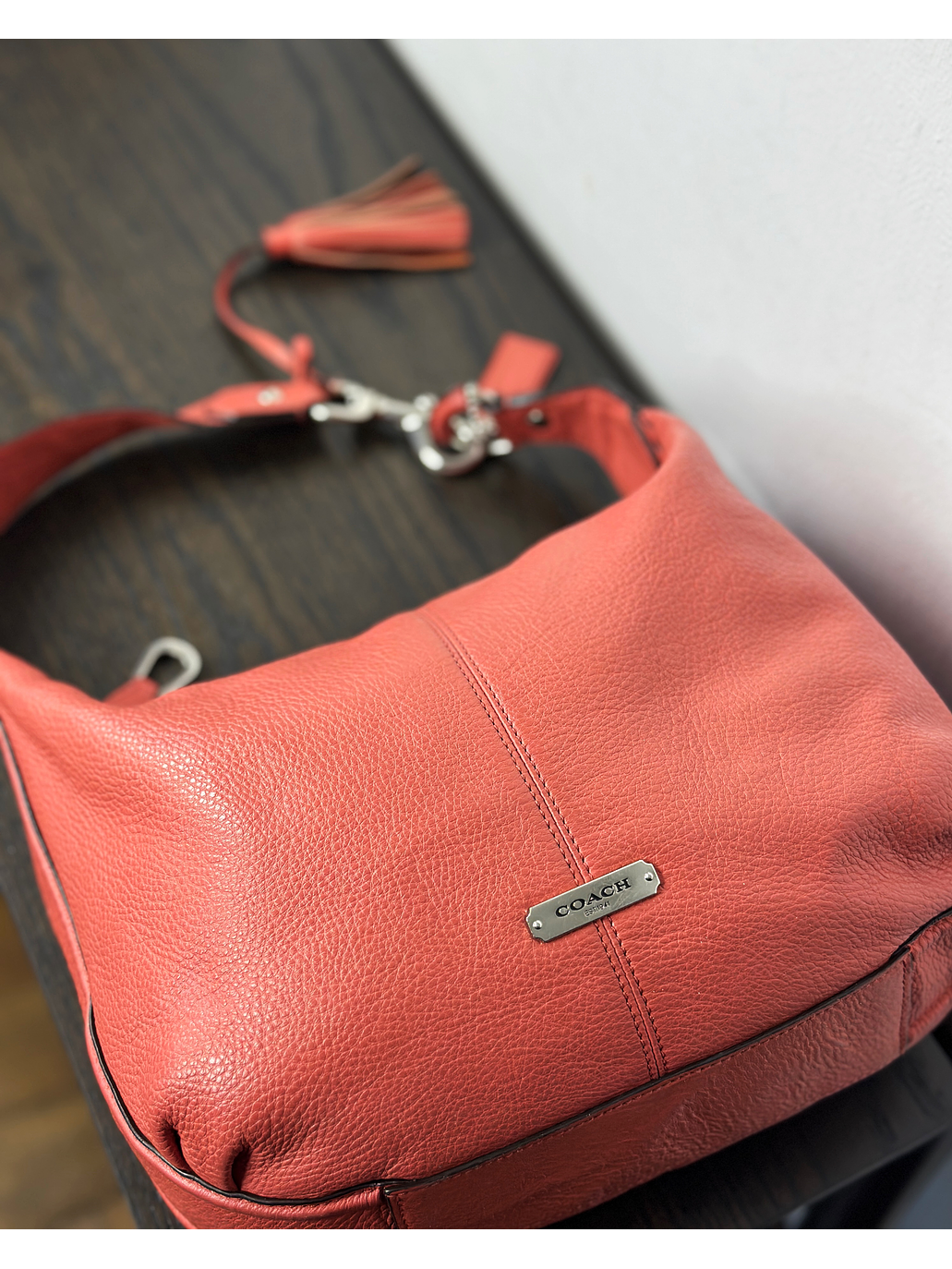 Cartera de cuero sandía 2