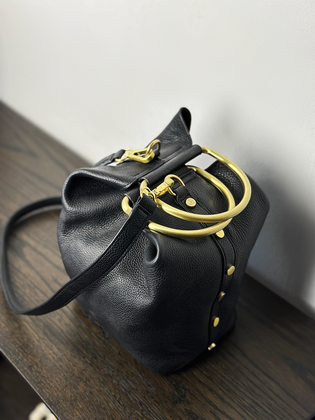 Cartera de cuero negra 6