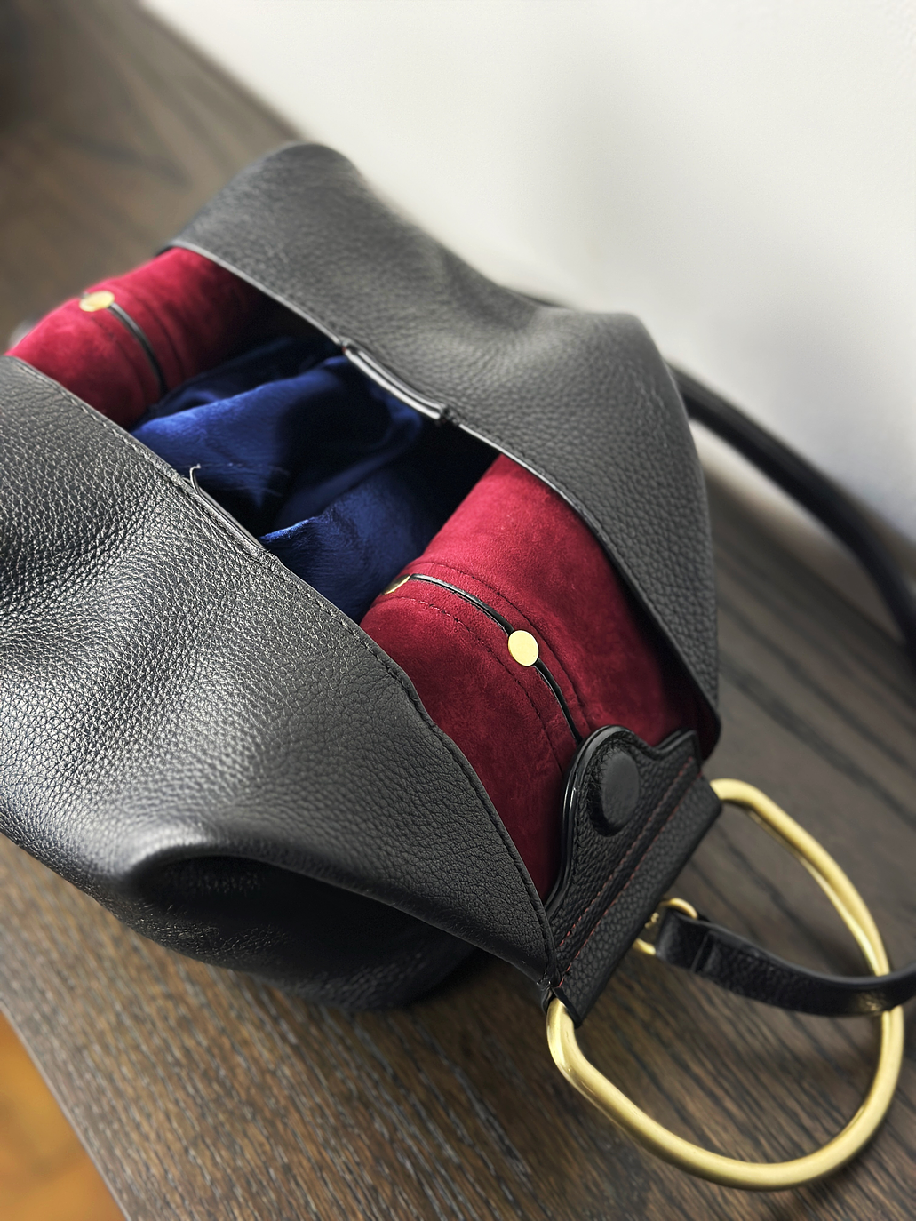 Cartera de cuero negra 7