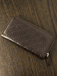 Billetera larga café de cuero - Miniatura 6