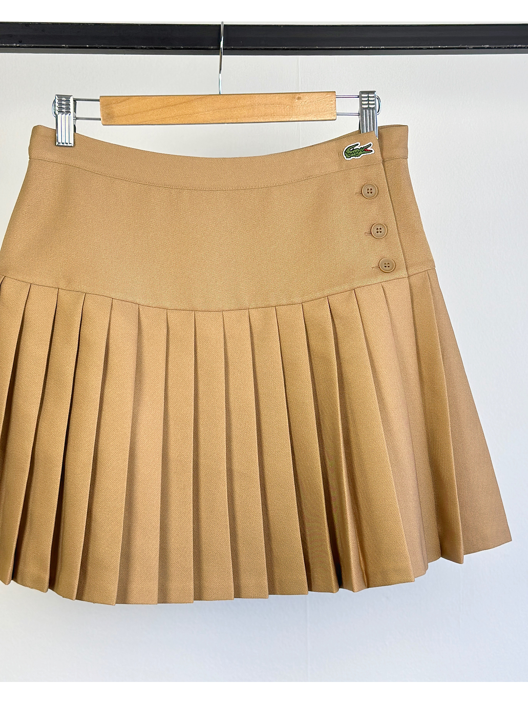 Falda tableada beige 2