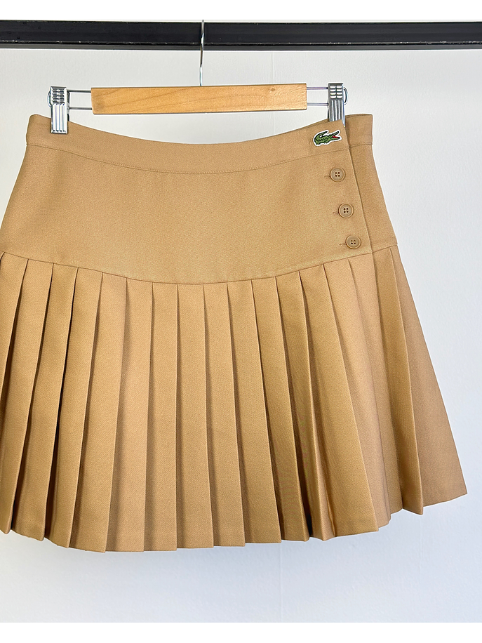 Falda tableada beige 2