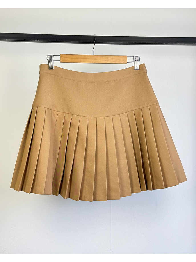 Falda tableada beige 3