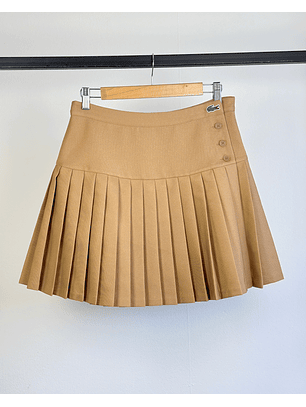 Falda tableada beige