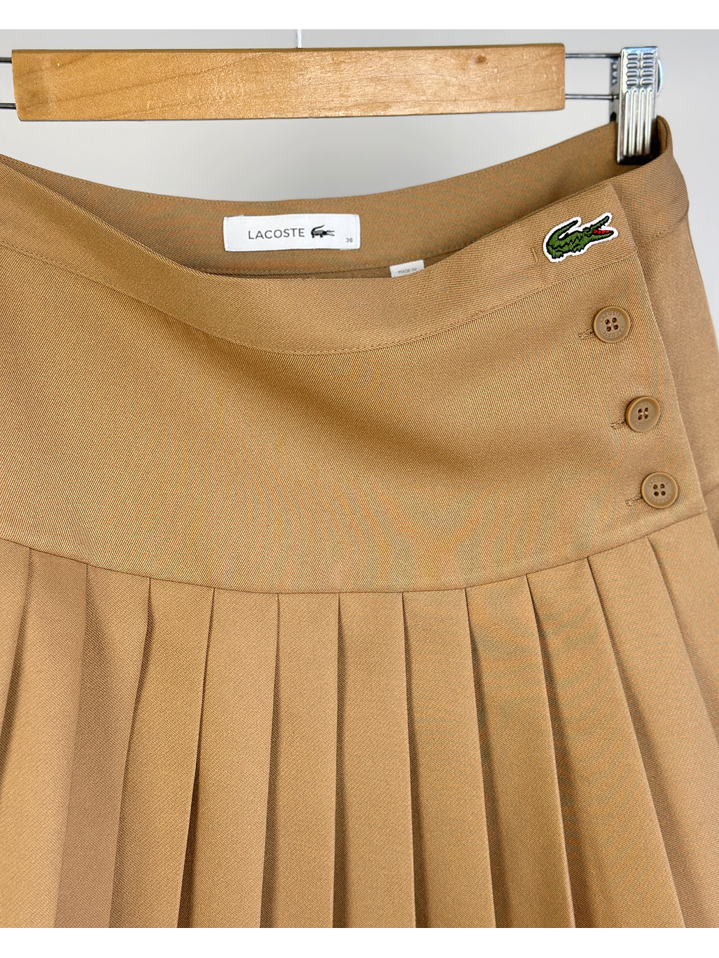 Falda tableada beige 4