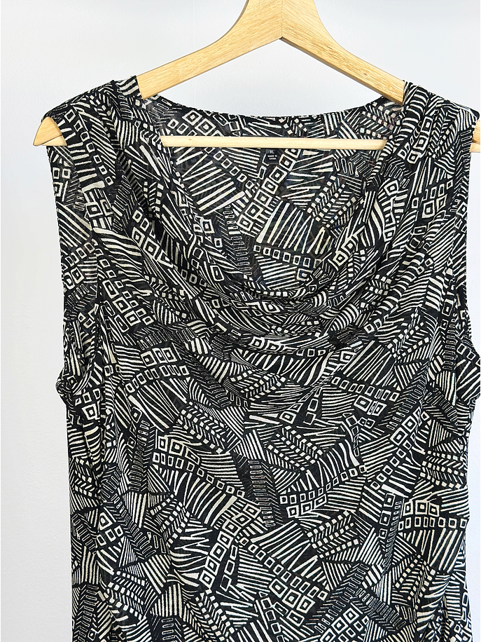 Top de malla drapeado  2