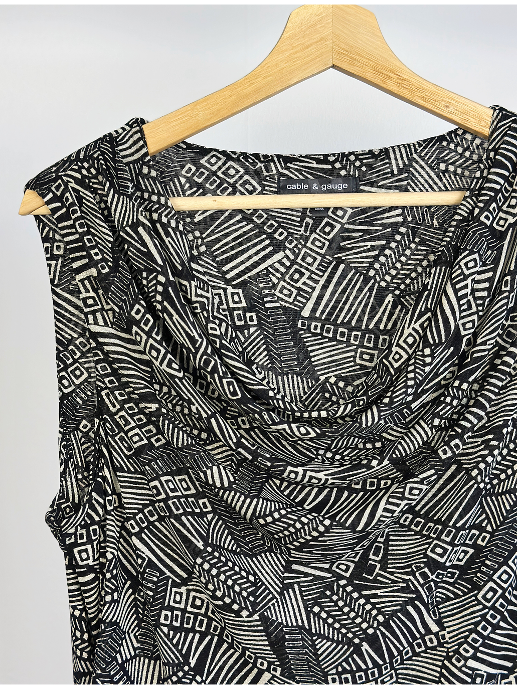 Top de malla drapeado  4