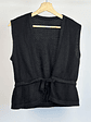 Chaleco sin mangas negro - Miniatura 1