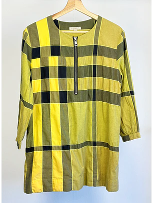 Blusa cuadrillé amarilla 