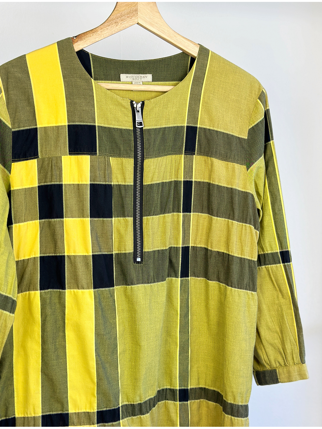 Blusa cuadrillé amarilla  4