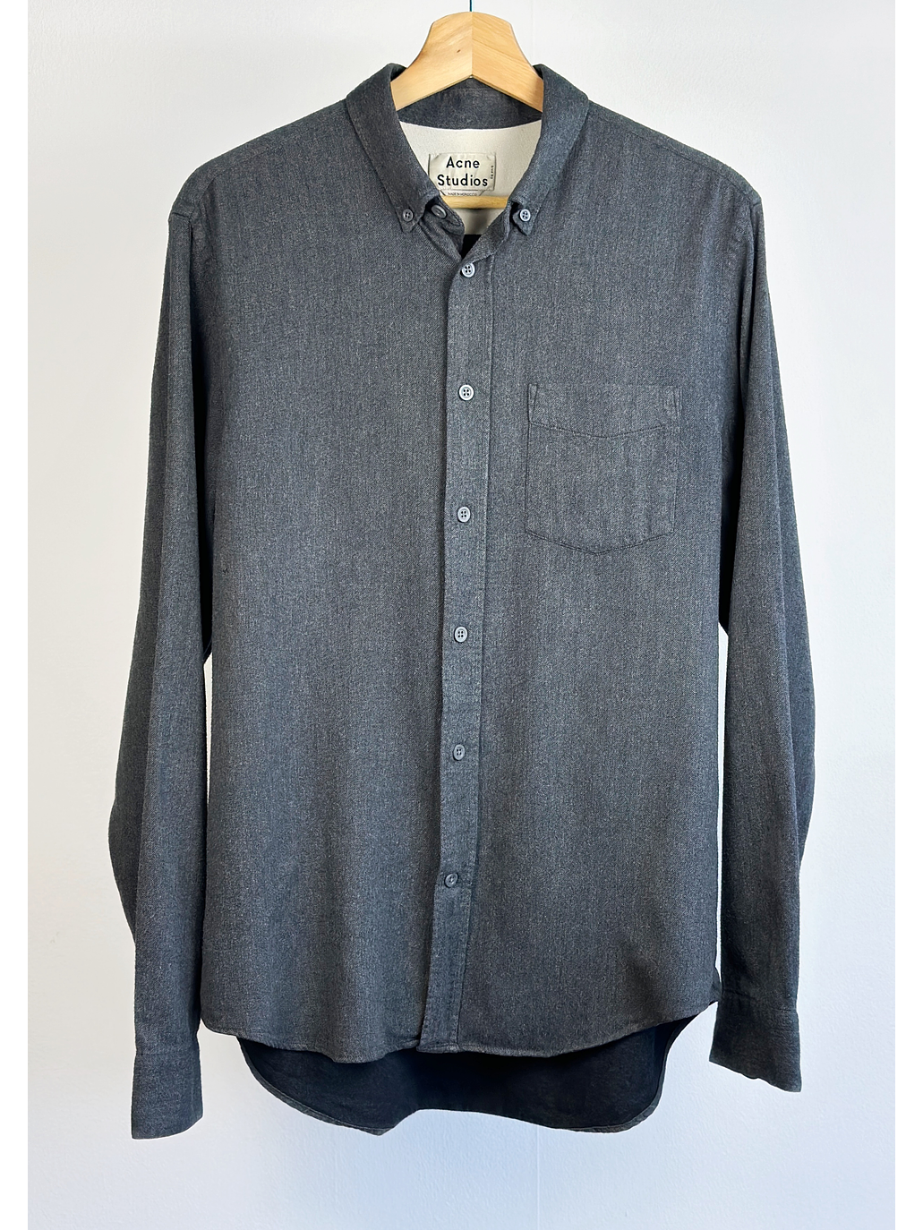 Camisa gris oscuro melange 1