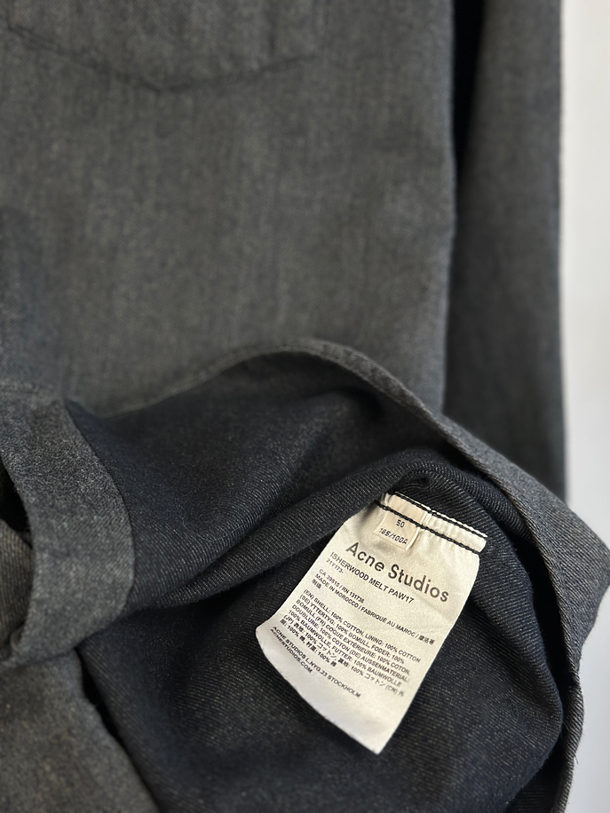 Camisa gris oscuro melange 6