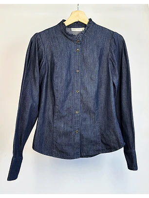 Camisa denim azul oscura 