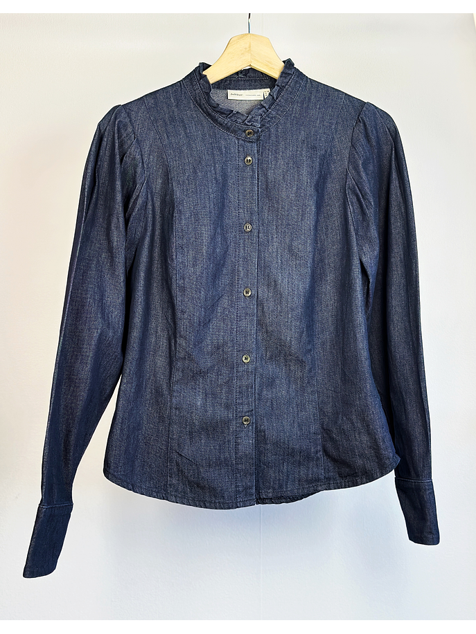 Camisa denim azul oscura  1