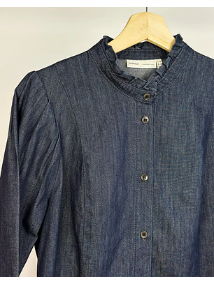 Camisa denim azul oscura 
