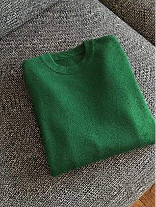 Suéter verde cachemira