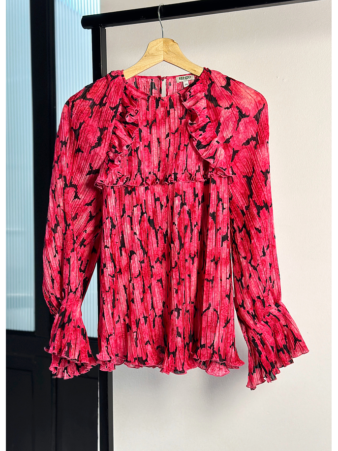 Blusa floreada plisada 1