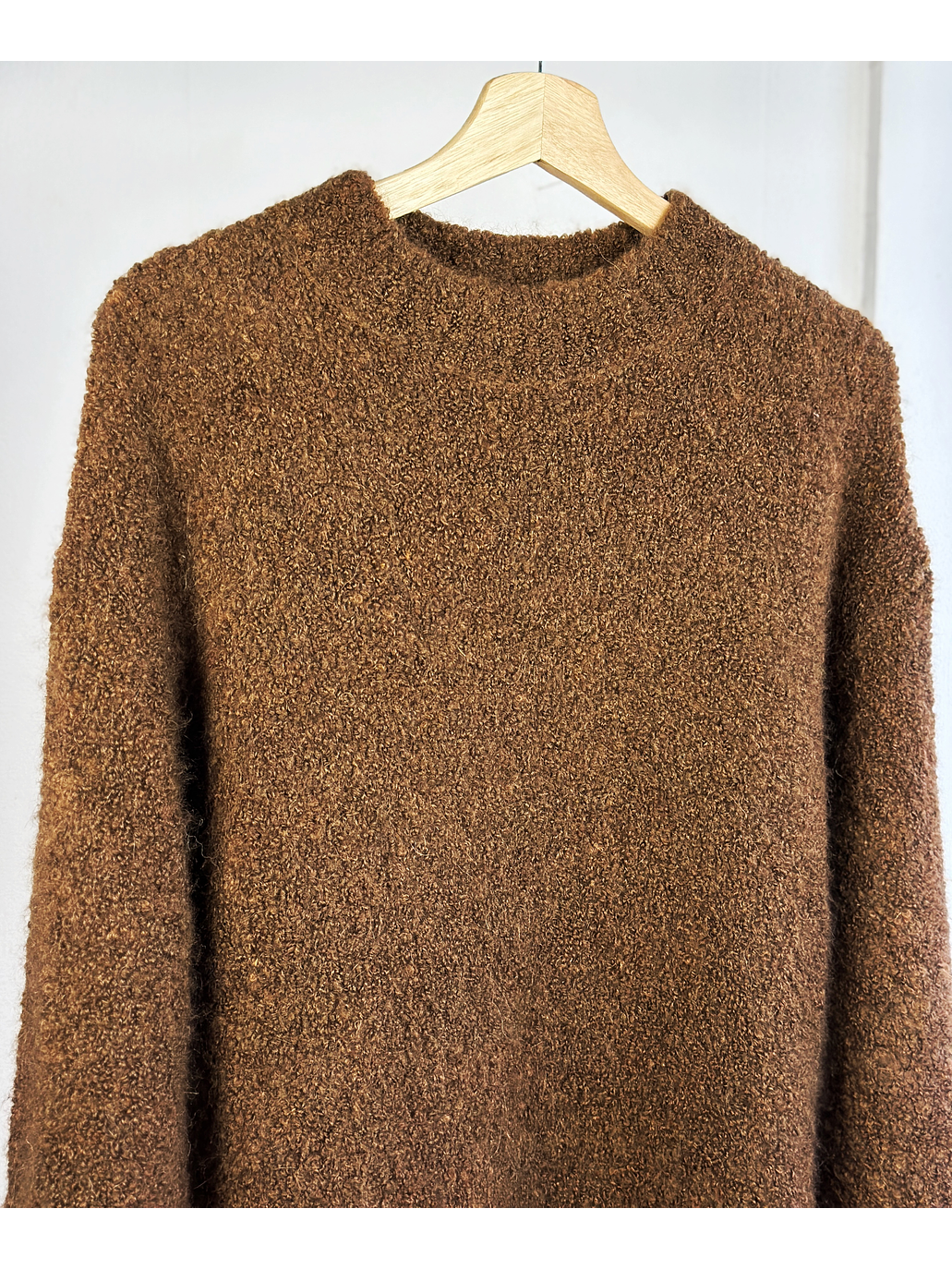 Chaleco café oversize 2