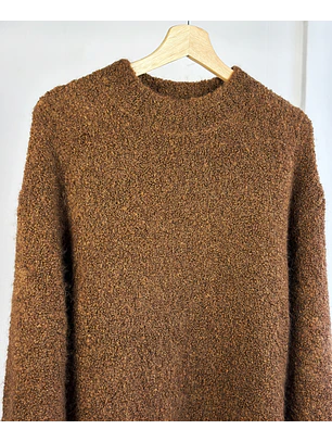 Chaleco café oversize