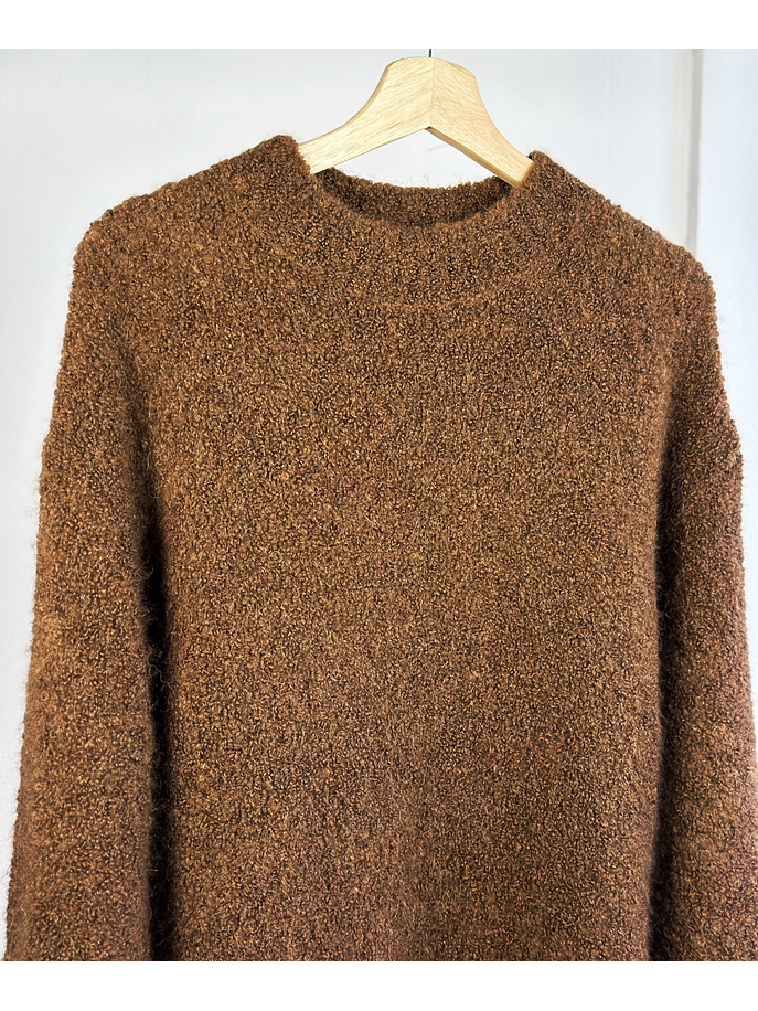 Chaleco café oversize 2