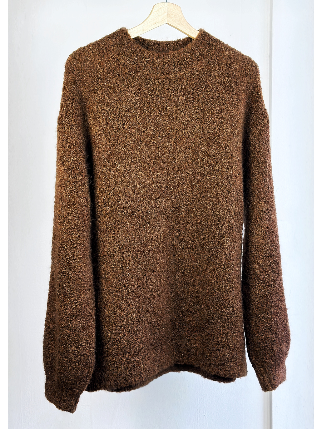 Chaleco café oversize 1