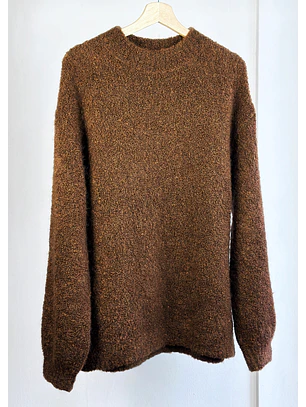 Chaleco café oversize