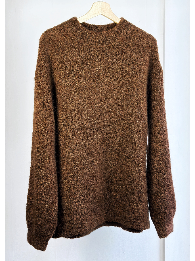 Chaleco café oversize 1