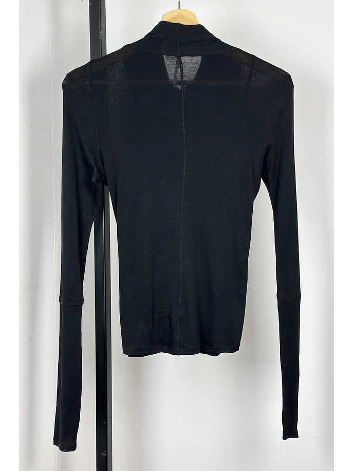 Top negro drapeado 3