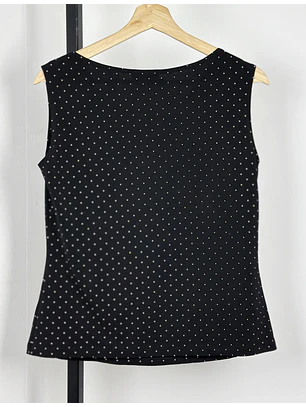 Top drapeado polka dots