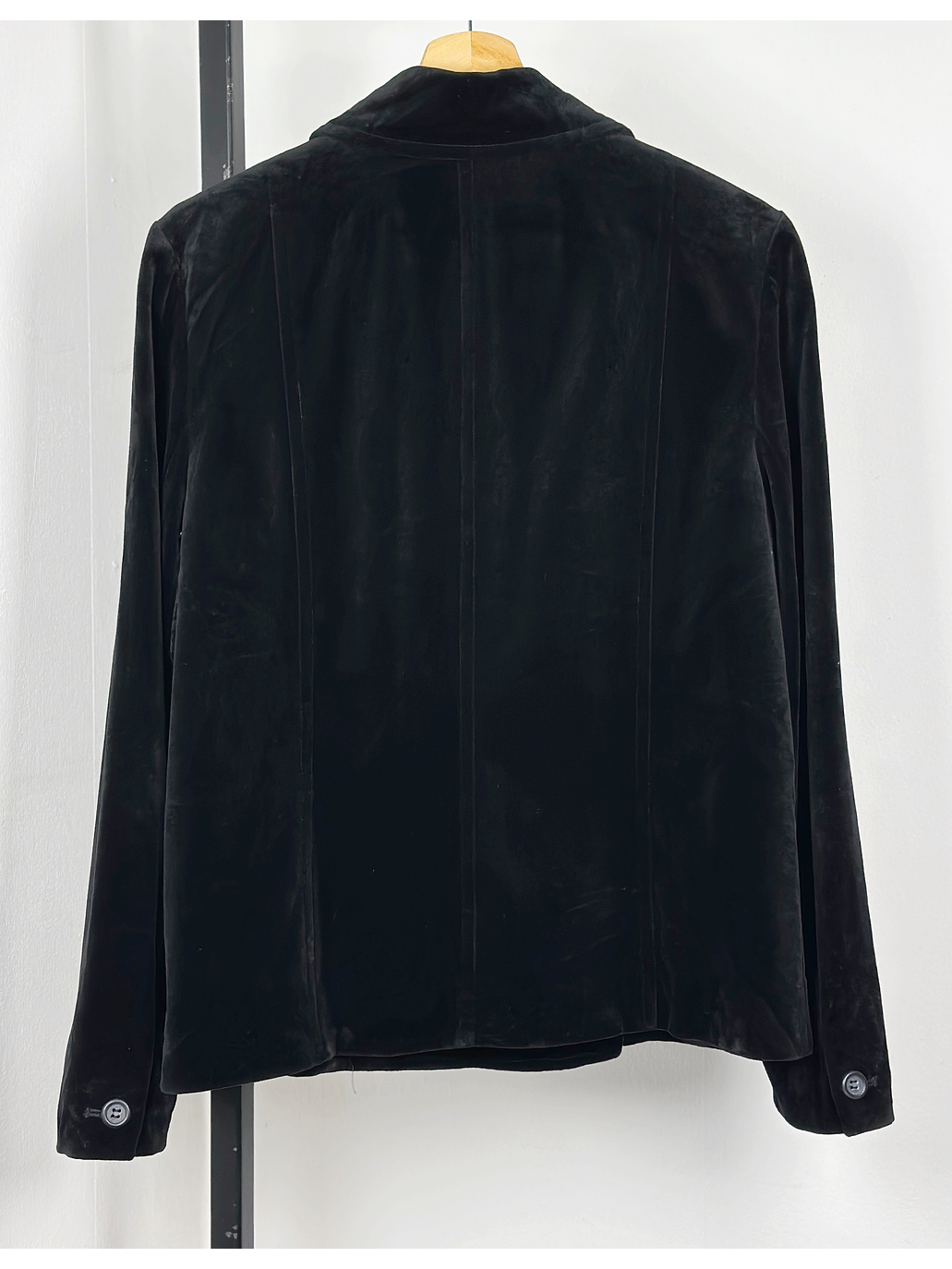 Abrigo negro de plush 4