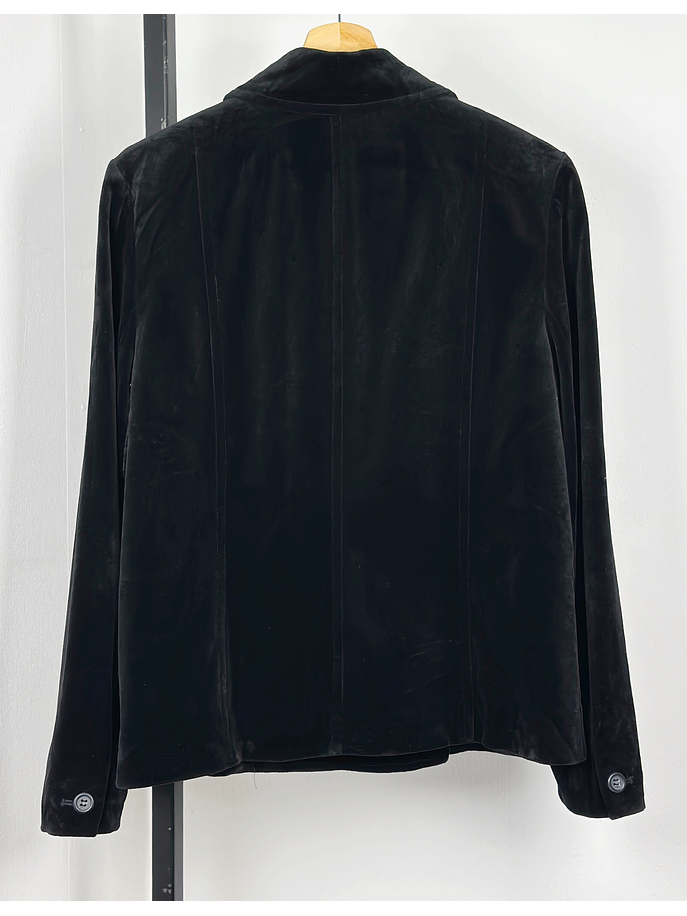 Abrigo negro de plush 4